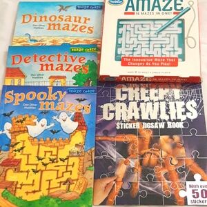 Mazes Puzzles Games Activity and Book Bundle: ThinkFun Amaze Game Halloween Fun
